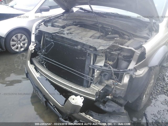 2HKYF18136H529619 - 2006 HONDA PILOT LX GOLD photo 6