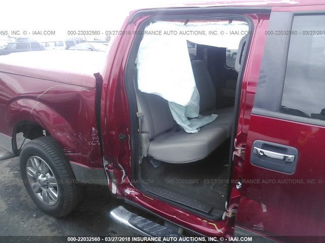 1FTFW1CV9AFD25301 - 2010 FORD F150 SUPERCREW RED photo 6