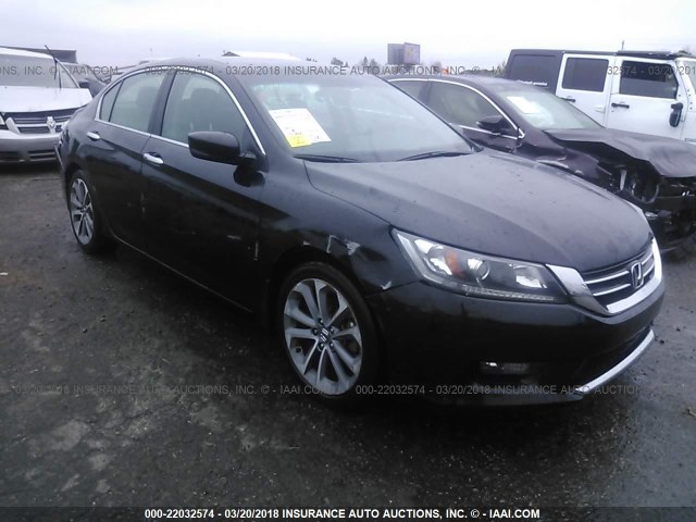 1HGCR2E50EA268374 - 2014 HONDA ACCORD SPORT BLACK photo 1