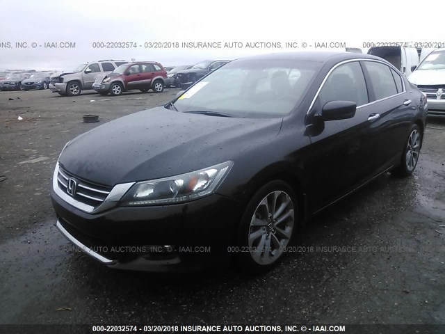 1HGCR2E50EA268374 - 2014 HONDA ACCORD SPORT BLACK photo 2