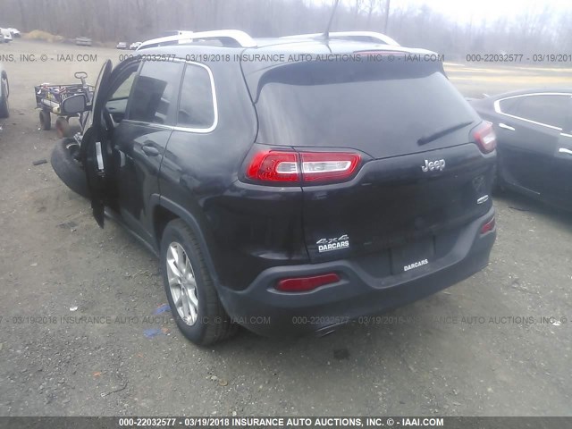 1C4PJMCB1EW190640 - 2014 JEEP CHEROKEE LATITUDE BLACK photo 3