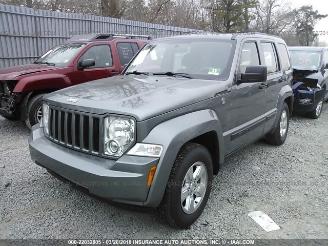 1C4PJMAK9CW160916 - 2012 JEEP LIBERTY SPORT GRAY photo 2