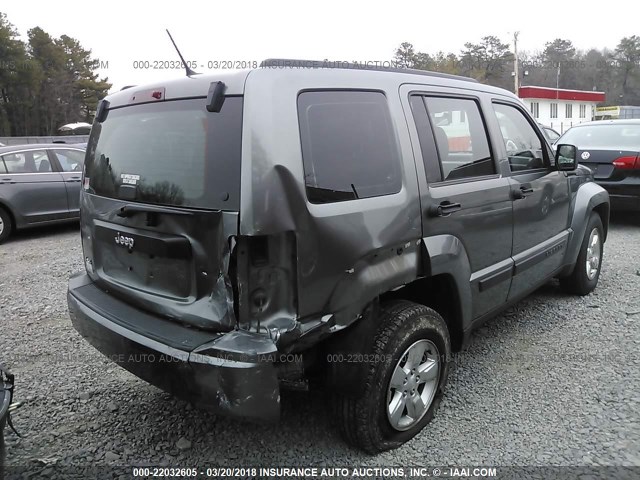 1C4PJMAK9CW160916 - 2012 JEEP LIBERTY SPORT 灰色 照片 4
