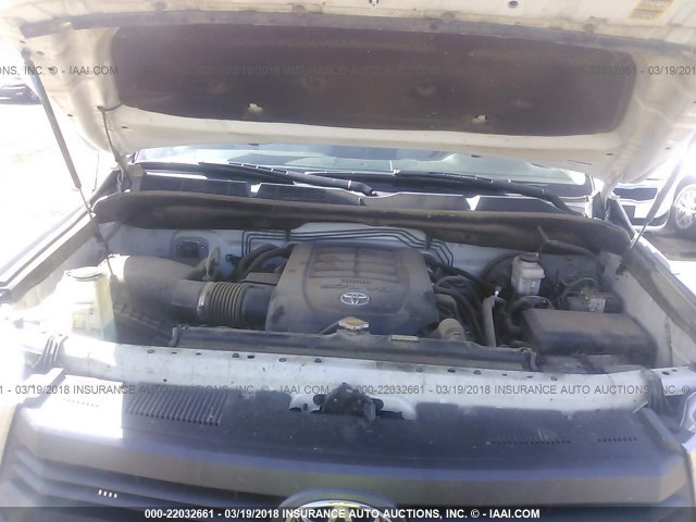 5TFUY5F14EX359454 - 2014 TOYOTA TUNDRA DOUBLE CAB SR/SR5 WHITE photo 10