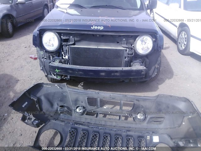 1C4NJPBB5ED887573 - 2014 JEEP PATRIOT SPORT BLUE photo 6