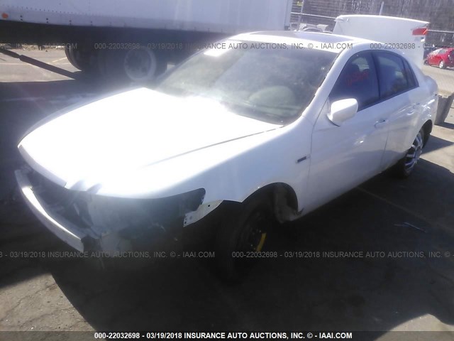 19UUA66285A033633 - 2005 ACURA TL WHITE photo 2