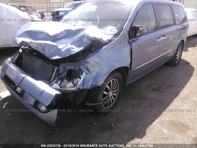 KNDMH4C72C6442354 - 2012 KIA SEDONA EX BLUE photo 6