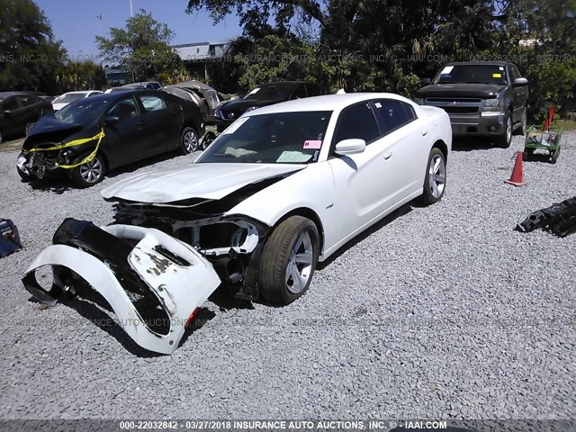 2C3CDXCTXGH357146 - 2016 DODGE CHARGER R/T WHITE photo 2