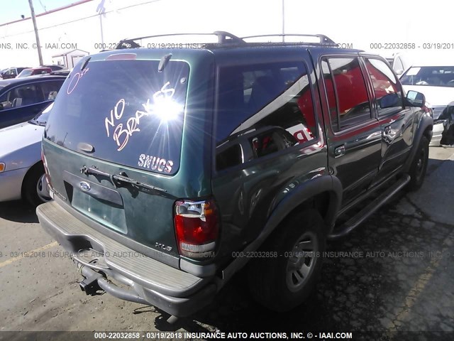 1FMZU72E1YZC48161 - 2000 FORD EXPLORER XLS GREEN photo 4