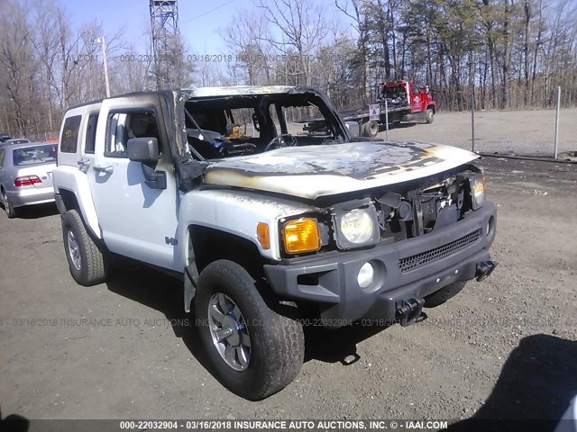 5GTDN136868289558 - 2006 HUMMER H3 WHITE photo 1