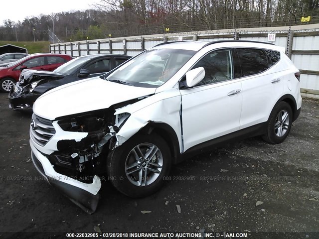 5NMZU3LB9HH047985 - 2017 HYUNDAI SANTA FE SPORT  WHITE photo 2