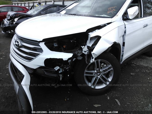 5NMZU3LB9HH047985 - 2017 HYUNDAI SANTA FE SPORT  WHITE photo 6