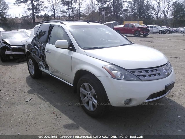 JN8AZ08W87W660866 - 2007 NISSAN MURANO SL/SE/S WHITE photo 1