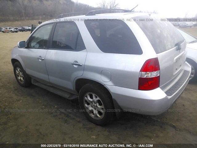 2HNYD18631H508783 - 2001 ACURA MDX TOURING SILVER photo 3