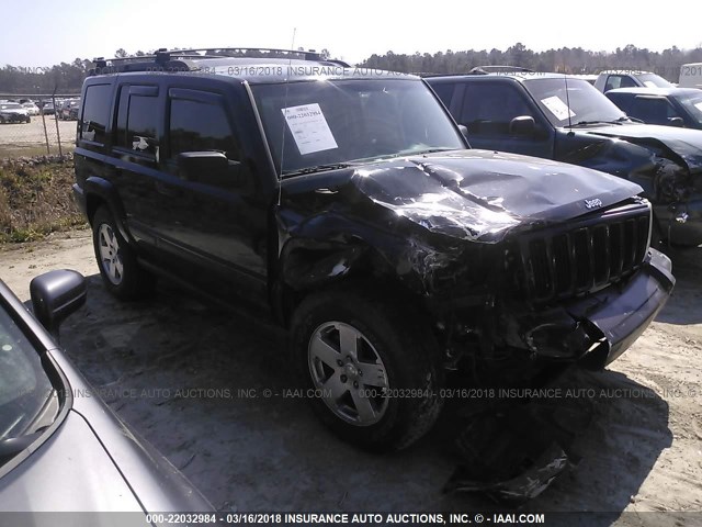 1J8HG48N46C214611 - 2006 JEEP COMMANDER BLACK photo 1