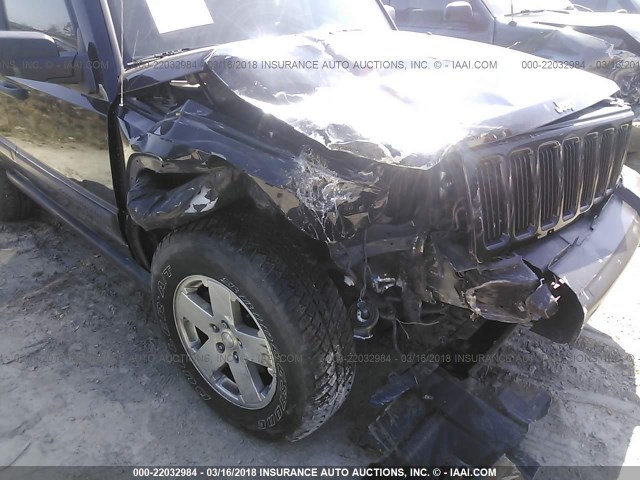 1J8HG48N46C214611 - 2006 JEEP COMMANDER BLACK photo 6
