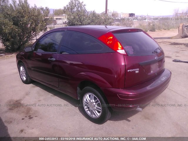 1FAHP31N67W154896 - 2007 FORD FOCUS ZX3/S/SE/SES RED photo 3