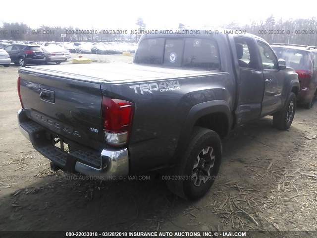 3TMCZ5AN2GM001636 - 2016 TOYOTA TACOMA DBL CAB/SR/SR5/TRD SPT/OR BLACK photo 4