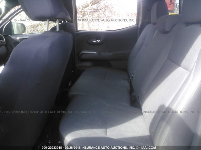 3TMCZ5AN2GM001636 - 2016 TOYOTA TACOMA DBL CAB/SR/SR5/TRD SPT/OR BLACK photo 8