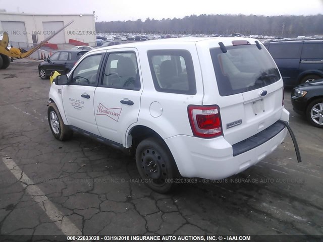 1FMCU0C75CKB80798 - 2012 FORD ESCAPE XLS WHITE photo 3