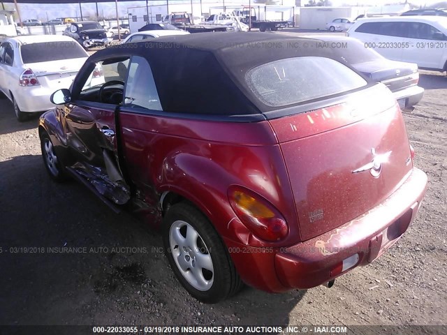 3C3EY55E85T291328 - 2005 CHRYSLER PT CRUISER TOURING RED photo 3