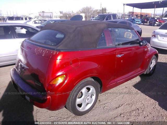 3C3EY55E85T291328 - 2005 CHRYSLER PT CRUISER TOURING RED photo 4