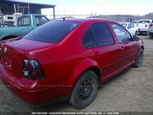 3VWRC29M6YM094925 - 2000 VOLKSWAGEN JETTA GL RED photo 4