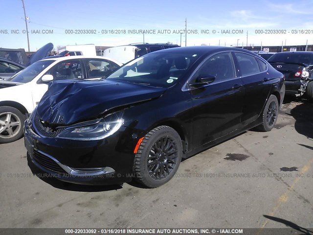 1C3CCCAB7FN655715 - 2015 CHRYSLER 200 LIMITED BLACK photo 2