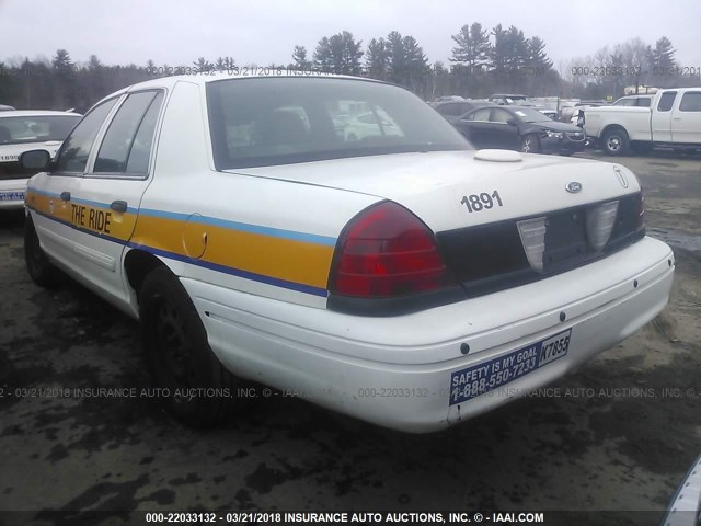 2FAHP71V39X104410 - 2009 FORD CROWN VICTORIA POLICE INTERCEPTOR WHITE photo 3