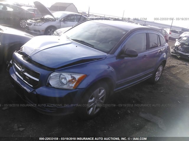 1B3HB48B27D348879 - 2007 DODGE CALIBER SXT BLUE photo 2