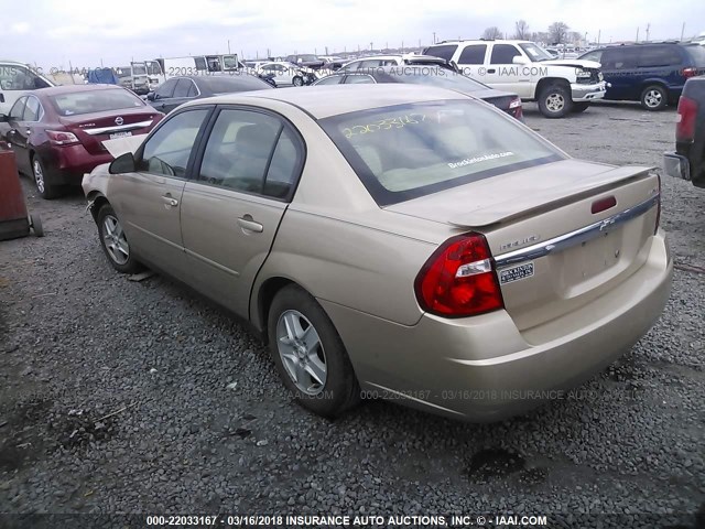 1G1ZT52805F268350 - 2005 CHEVROLET MALIBU LS GOLD photo 3