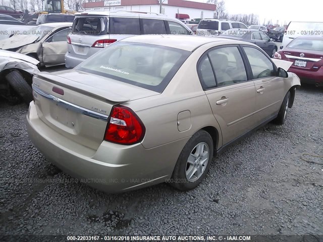 1G1ZT52805F268350 - 2005 CHEVROLET MALIBU LS GOLD photo 4