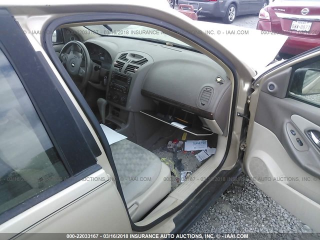 1G1ZT52805F268350 - 2005 CHEVROLET MALIBU LS GOLD photo 5