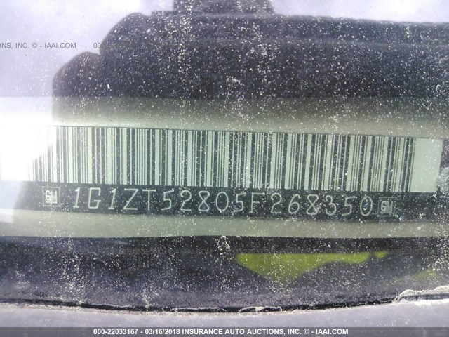 1G1ZT52805F268350 - 2005 CHEVROLET MALIBU LS GOLD photo 9