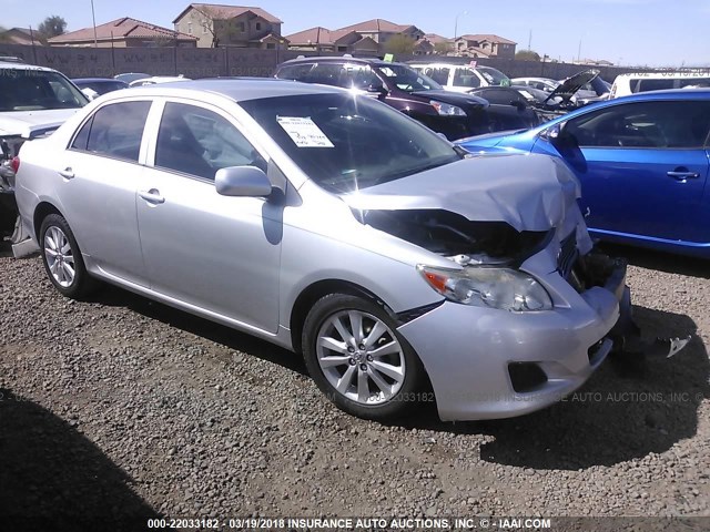 JTDBL40E59J042173 - 2009 TOYOTA COROLLA LE/XLE SILVER photo 1