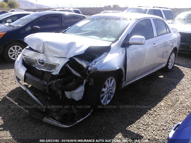 JTDBL40E59J042173 - 2009 TOYOTA COROLLA LE/XLE SILVER photo 2