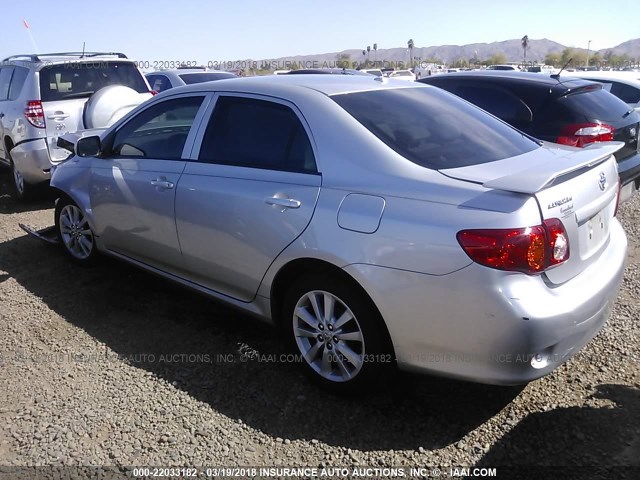 JTDBL40E59J042173 - 2009 TOYOTA COROLLA LE/XLE SILVER photo 3