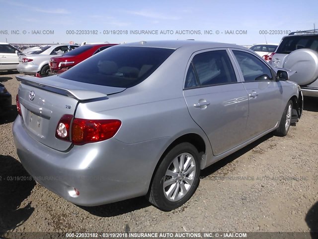 JTDBL40E59J042173 - 2009 TOYOTA COROLLA LE/XLE SILVER photo 4