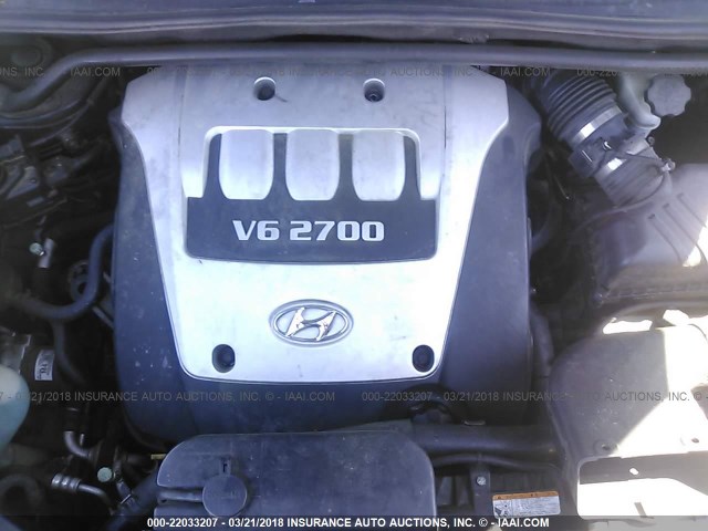 KM8JN12D86U422140 - 2006 HYUNDAI TUCSON GLS/LIMITED BLACK photo 10