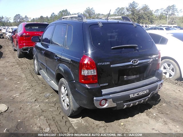 KM8JN12D86U422140 - 2006 HYUNDAI TUCSON GLS/LIMITED BLACK photo 3