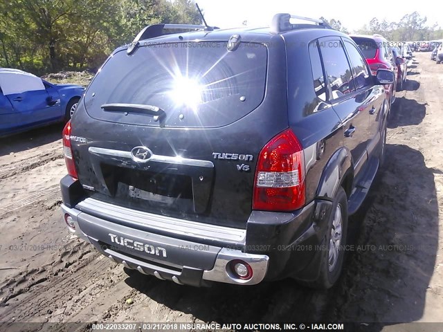 KM8JN12D86U422140 - 2006 HYUNDAI TUCSON GLS/LIMITED BLACK photo 4