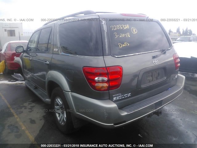 5TDZT34A74S230950 - 2004 TOYOTA SEQUOIA SR5 GRAY photo 3