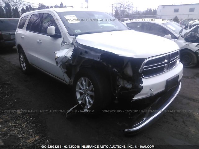 1C4RDJAG4EC354185 - 2014 DODGE DURANGO SXT WHITE photo 1