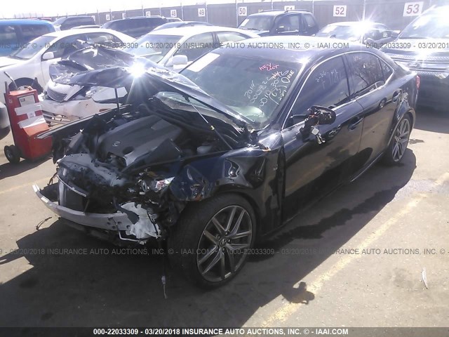 JTHCE1D26E5000822 - 2014 LEXUS IS 350 BLACK photo 2