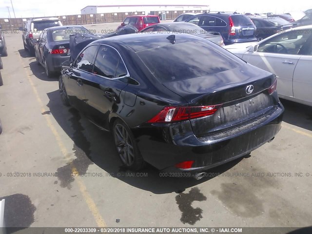 JTHCE1D26E5000822 - 2014 LEXUS IS 350 BLACK photo 3