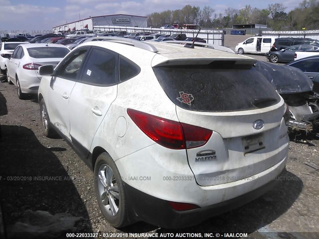 KM8JU3AC2DU561586 - 2013 HYUNDAI TUCSON GLS/LIMITED WHITE photo 3