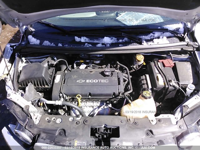 1G1JA6SH3F4161248 - 2015 CHEVROLET SONIC LS 银色 照片 10