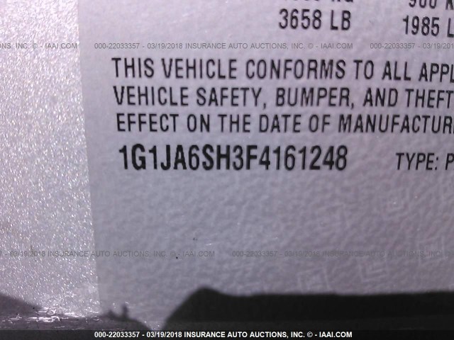 1G1JA6SH3F4161248 - 2015 CHEVROLET SONIC LS 银色 照片 9