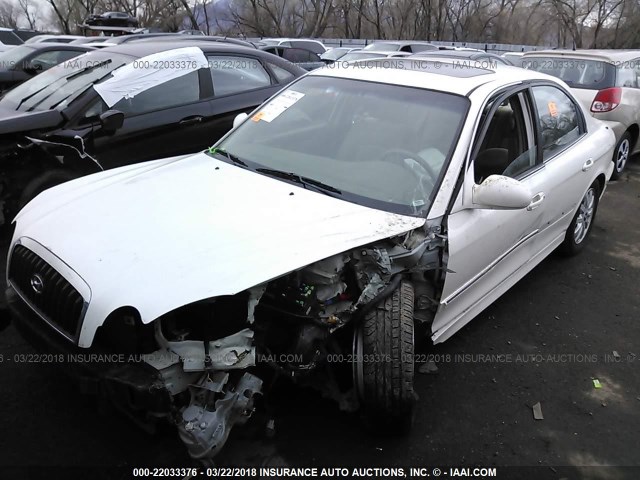 KMHWF35H64A974375 - 2004 HYUNDAI SONATA GLS/LX WHITE photo 2