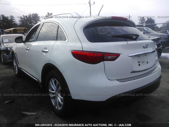 JN8CS1MW7DM171486 - 2013 INFINITI FX37 WHITE photo 3